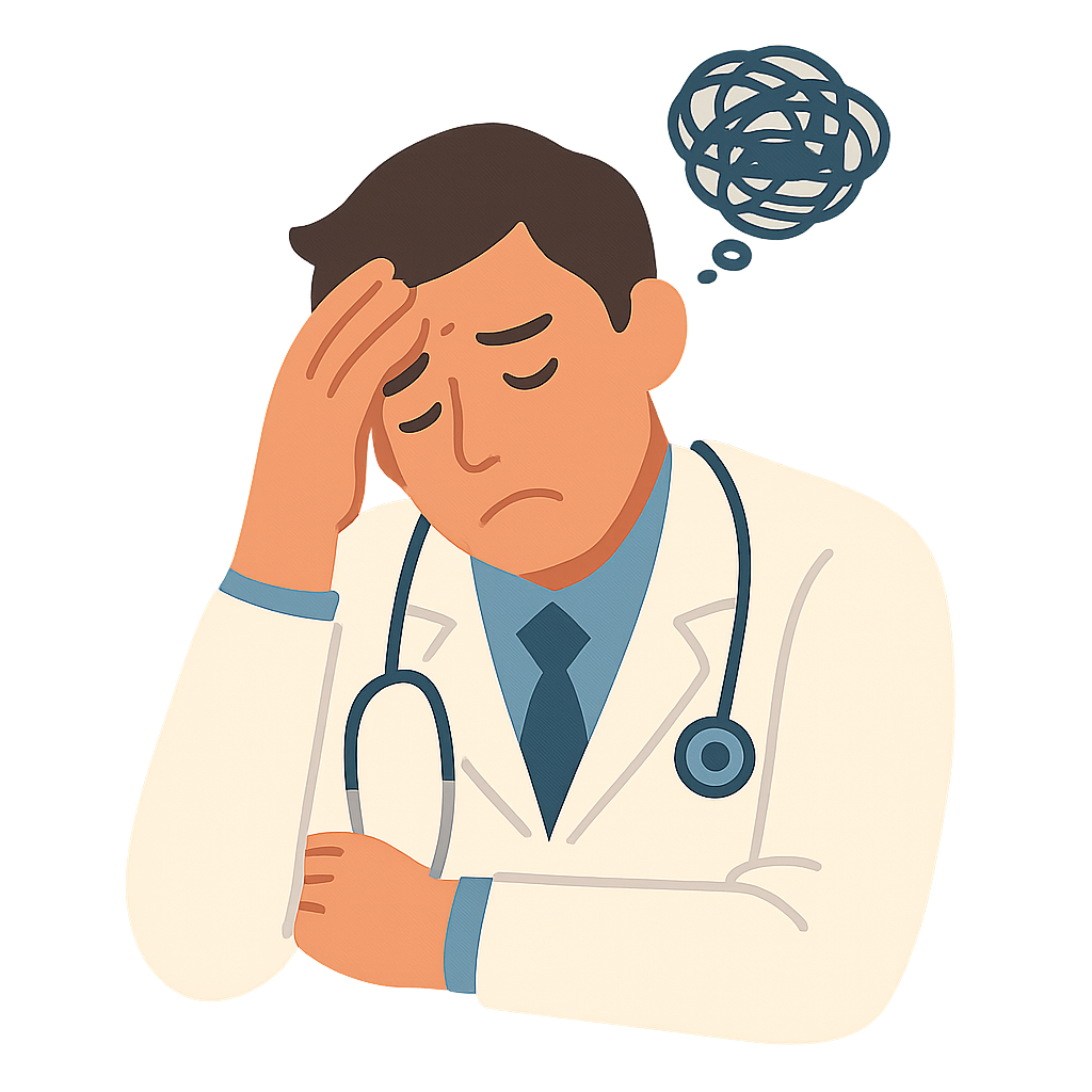 手術に不安を感じる医師